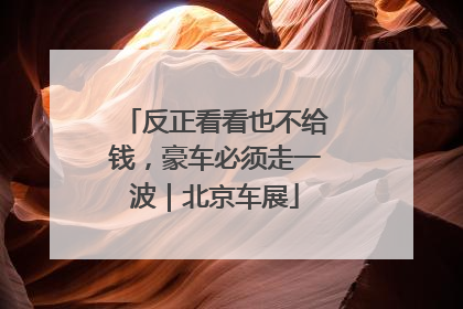 反正看看也不给钱，豪车必须走一波｜北京车展