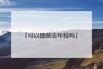 可以提前去年检吗