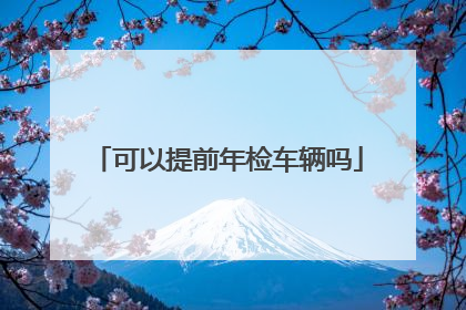 可以提前年检车辆吗
