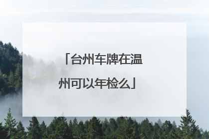 台州车牌在温州可以年检么