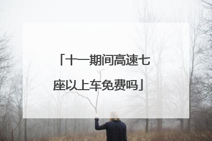 十一期间高速七座以上车免费吗