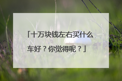十万块钱左右买什么车好？你觉得呢？