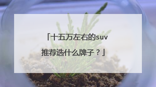 十五万左右的suv推荐选什么牌子？