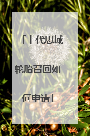 十代思域轮胎召回如何申请