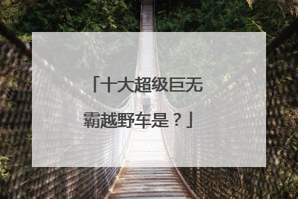 十大超级巨无霸越野车是？