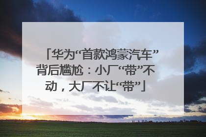 华为“首款鸿蒙汽车”背后尴尬：小厂“带”不动，大厂不让“带”