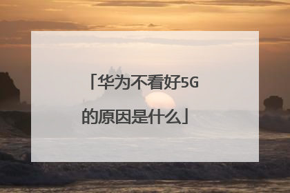 华为不看好5G的原因是什么