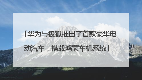 华为与极狐推出了首款豪华电动汽车，搭载鸿蒙车机系统