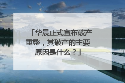 华晨正式宣布破产重整，其破产的主要原因是什么？