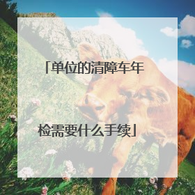单位的清障车年检需要什么手续