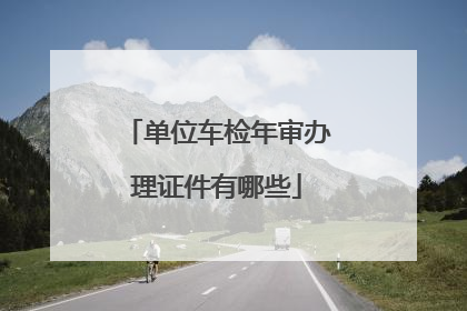 单位车检年审办理证件有哪些