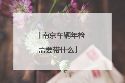 南京车辆年检需要带什么