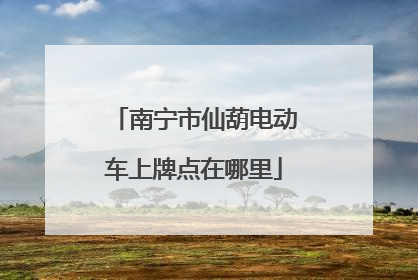 南宁市仙葫电动车上牌点在哪里