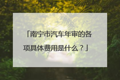 南宁市汽车年审的各项具体费用是什么？