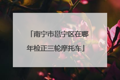 南宁市邕宁区在哪年检正三轮摩托车