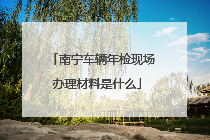 南宁车辆年检现场办理材料是什么