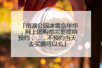 南湖公园冰雪嘉年华，网上团购都需要提前预约，，，不预约当天去买票可以么