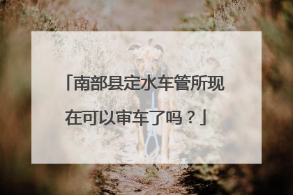 南部县定水车管所现在可以审车了吗？