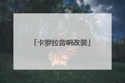卡罗拉音响改装