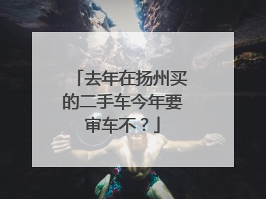 去年在扬州买的二手车今年要审车不？