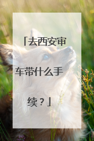 去西安审车带什么手续？