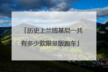 历史上兰博基尼一共有多少款限量版跑车