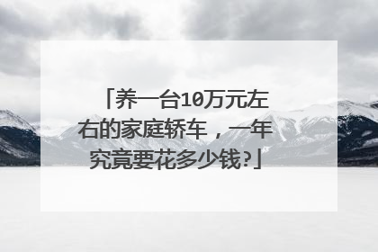 养一台10万元左右的家庭轿车，一年究竟要花多少钱?