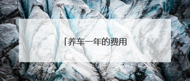 养车一年的费用最少要多少钱