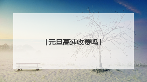 元旦高速收费吗