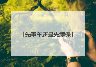 先审车还是先续保