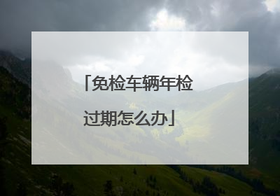 免检车辆年检过期怎么办