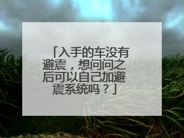 入手的车没有避震，想问问之后可以自己加避震系统吗？