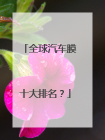全球汽车膜十大排名？