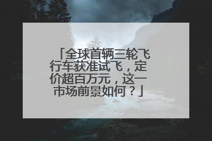 全球首辆三轮飞行车获准试飞，定价超百万元，这一市场前景如何？