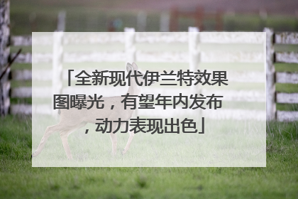 全新现代伊兰特效果图曝光，有望年内发布，动力表现出色