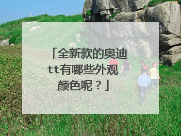 全新款的奥迪tt有哪些外观颜色呢？