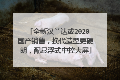 全新汉兰达或2020国产销售，换代造型更硬朗，配悬浮式中控大屏