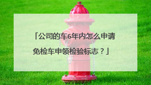 公司的车6年内怎么申请免检车申领检验标志？