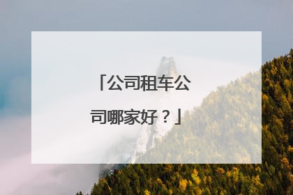 公司租车公司哪家好？