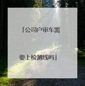 公司户审车需要上检测线吗