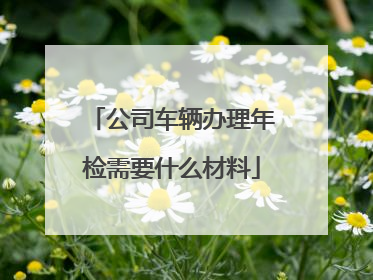 公司车辆办理年检需要什么材料