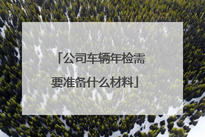 公司车辆年检需要准备什么材料
