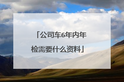 公司车6年内年检需要什么资料