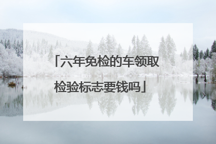六年免检的车领取检验标志要钱吗