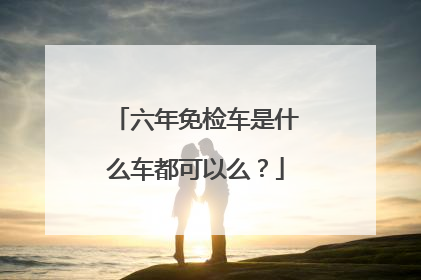 六年免检车是什么车都可以么？