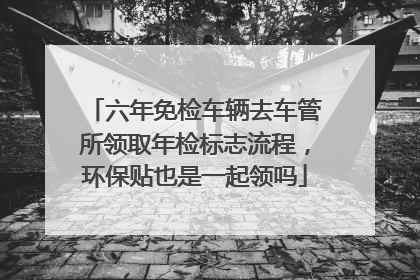 六年免检车辆去车管所领取年检标志流程，环保贴也是一起领吗