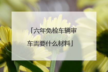 六年免检车辆审车需要什么材料