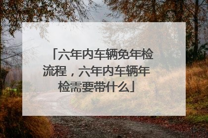 六年内车辆免年检流程，六年内车辆年检需要带什么