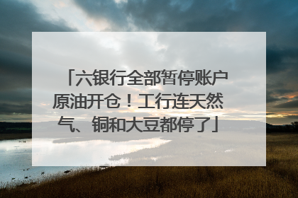 六银行全部暂停账户原油开仓！工行连天然气、铜和大豆都停了
