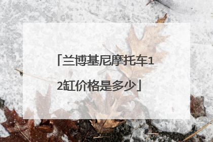 兰博基尼摩托车12缸价格是多少